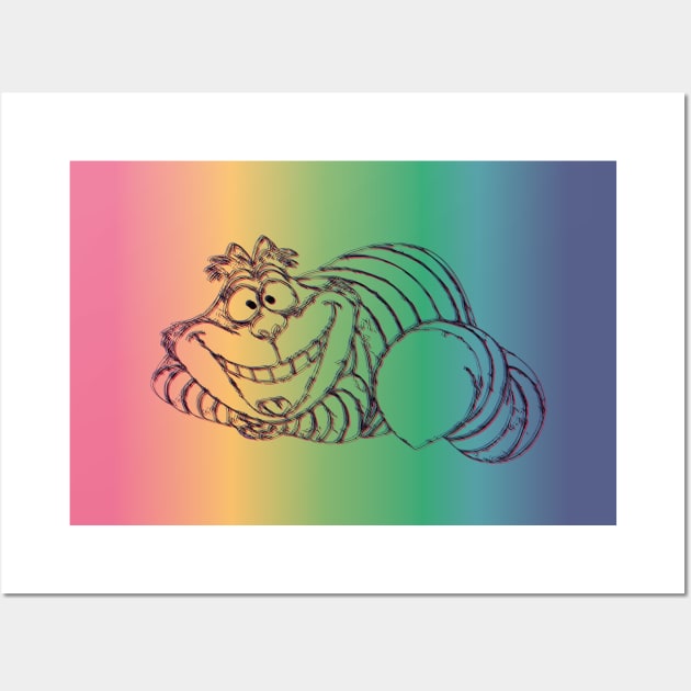 Trippy Cheshire  Cat Wall Art by Window House